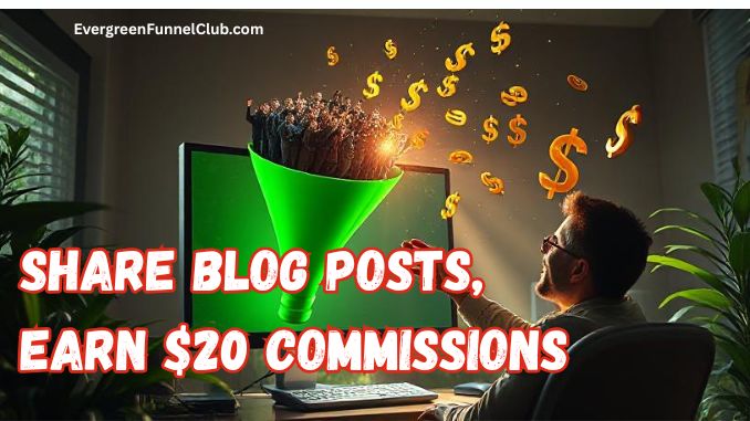 Share Blog Posts, Earn $20 Commissions – It’s That Simple